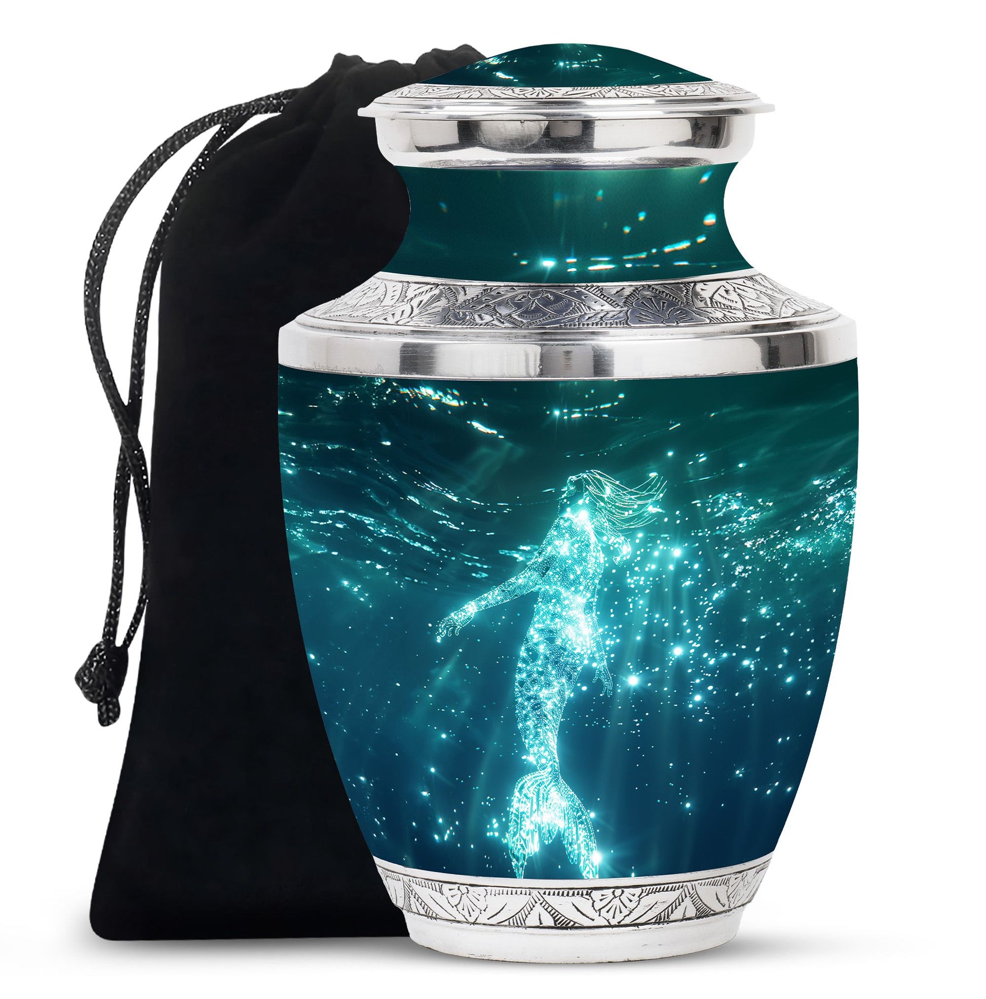 Mermaid Theme Large Urn 10 Inch
