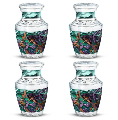 Mermaid Theme 3 Inch Keepsake Pack of 4