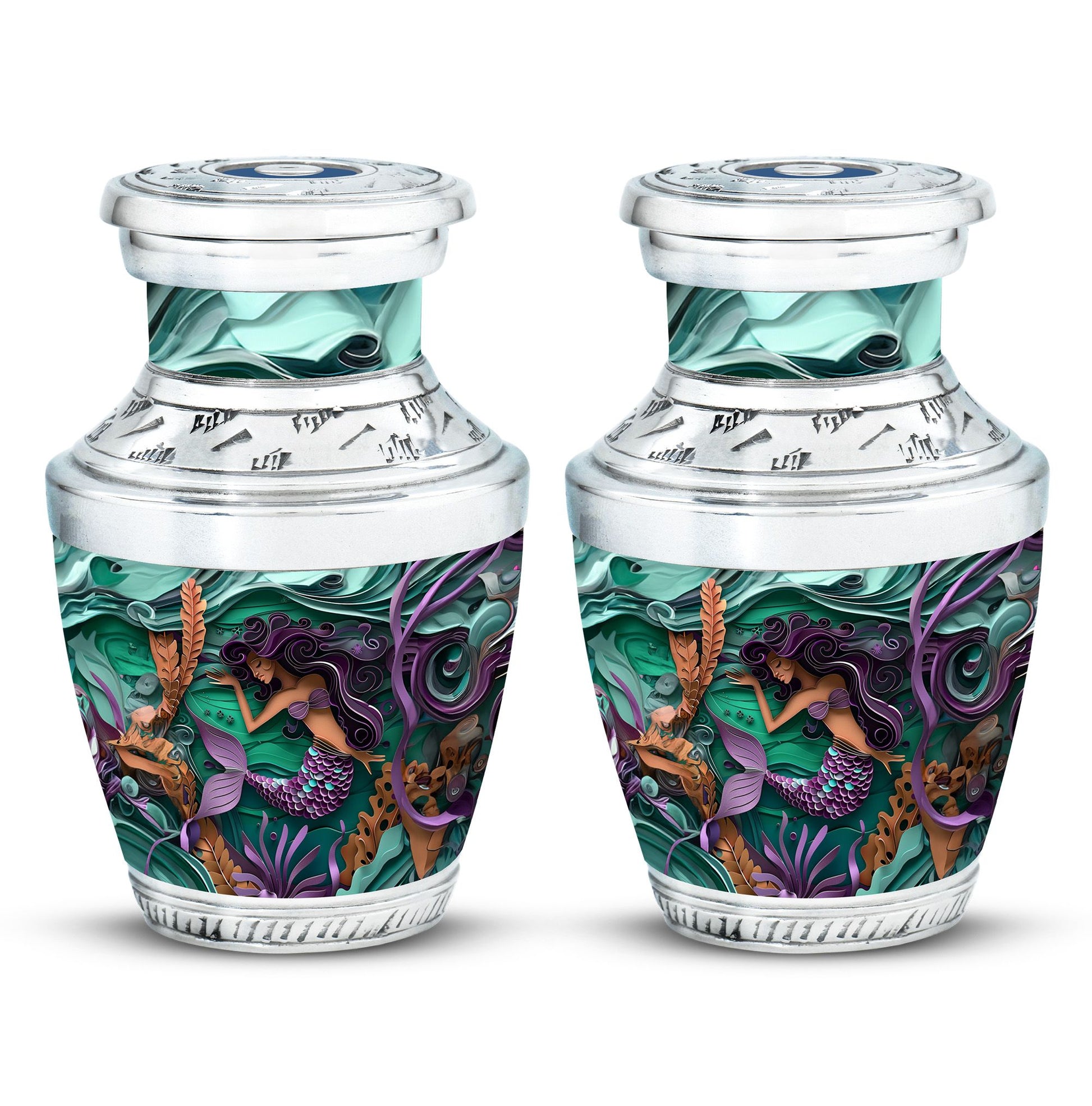 Mermaid Theme 3 Inch Keepsake Pack of 2