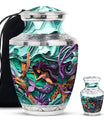 Mermaid Theme Large Urn With 1 Keepsake Urn