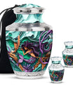 Mermaid Theme Large Urn With 2 Keepsake Urn
