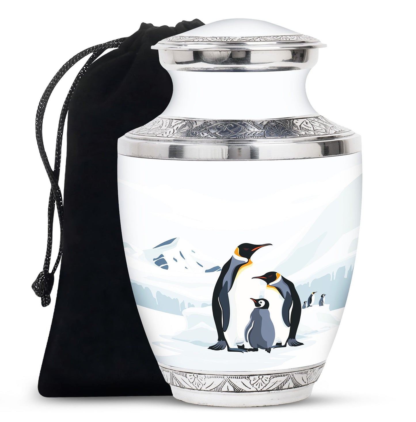 Penguin Theme Large Urn 10 Inch