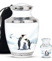 Penguin Theme Large Urn With 1 Keepsake Urn