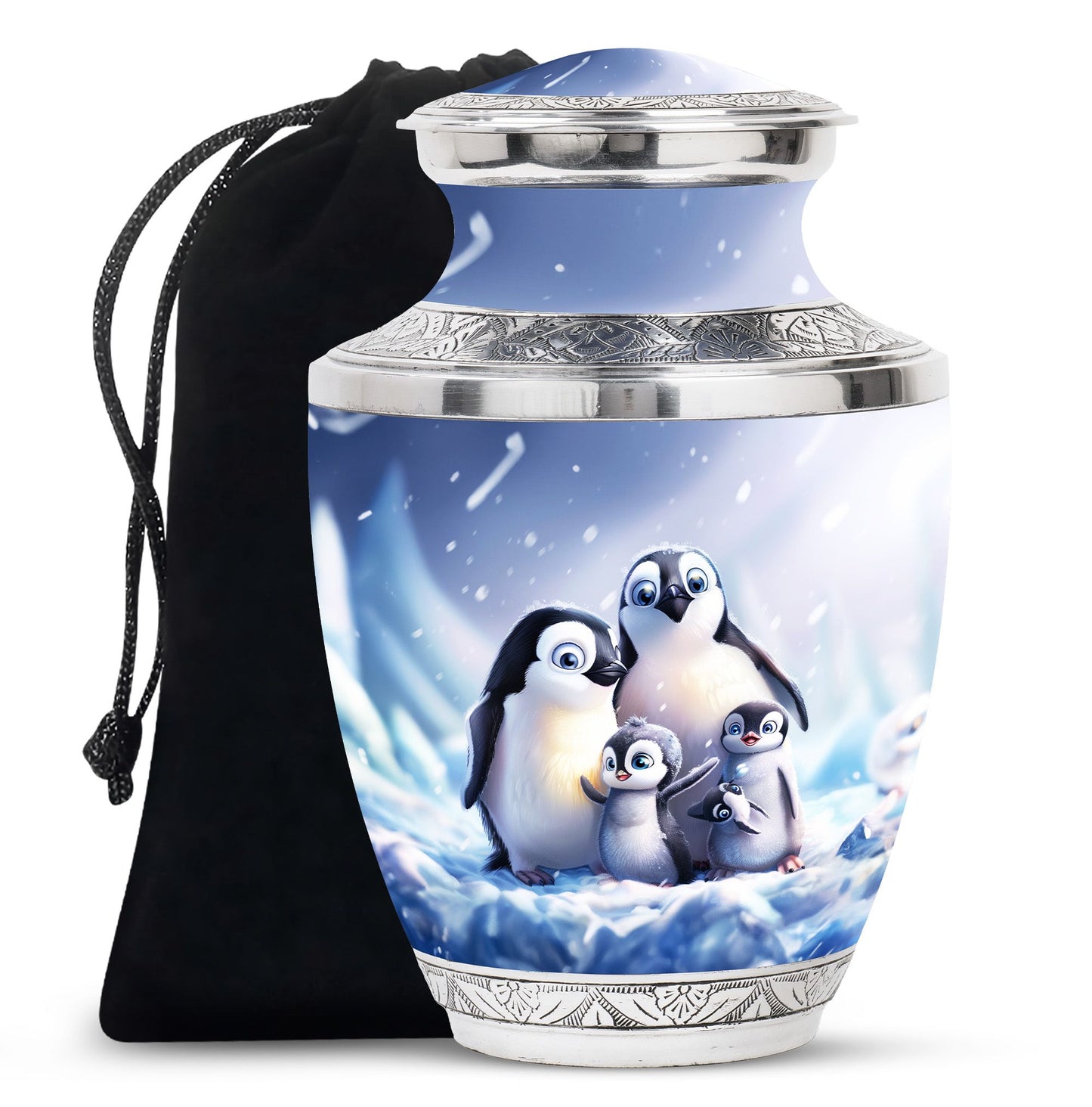 Penguin Theme Large Urn 10 Inch