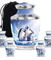 Penguin Theme Large Urn With 4 Keepsake Urn