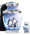 Penguin Theme Large Urn With 1 Keepsake Urn