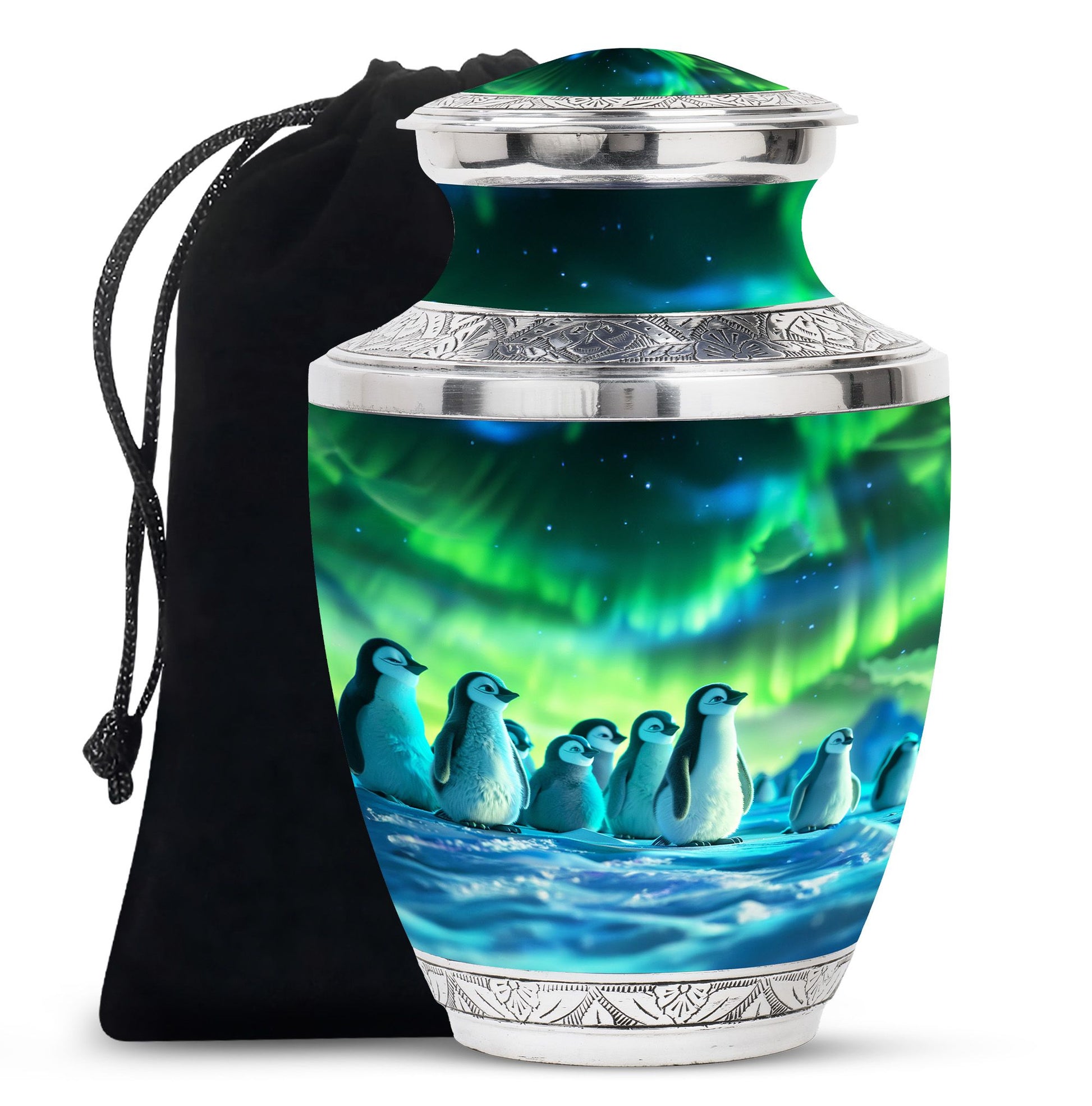 Penguin Theme Large Urn 10 Inch