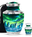 Penguin Theme Large Urn With 1 Keepsake Urn