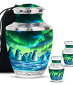 Penguin Theme Large Urn With 2 Keepsake Urn
