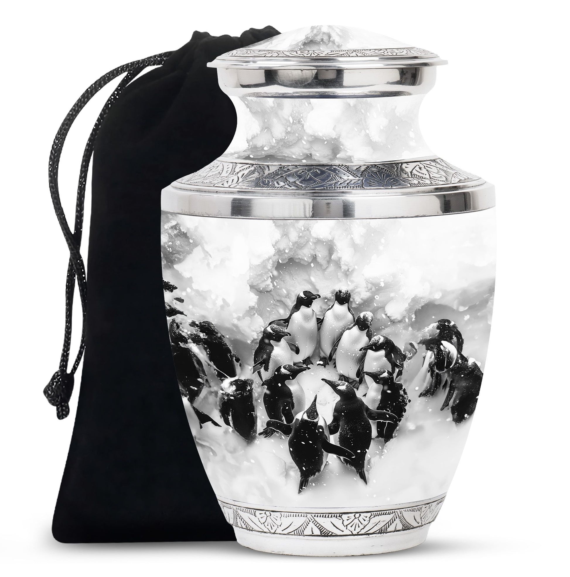 Penguin Theme Large Urn 10 Inch