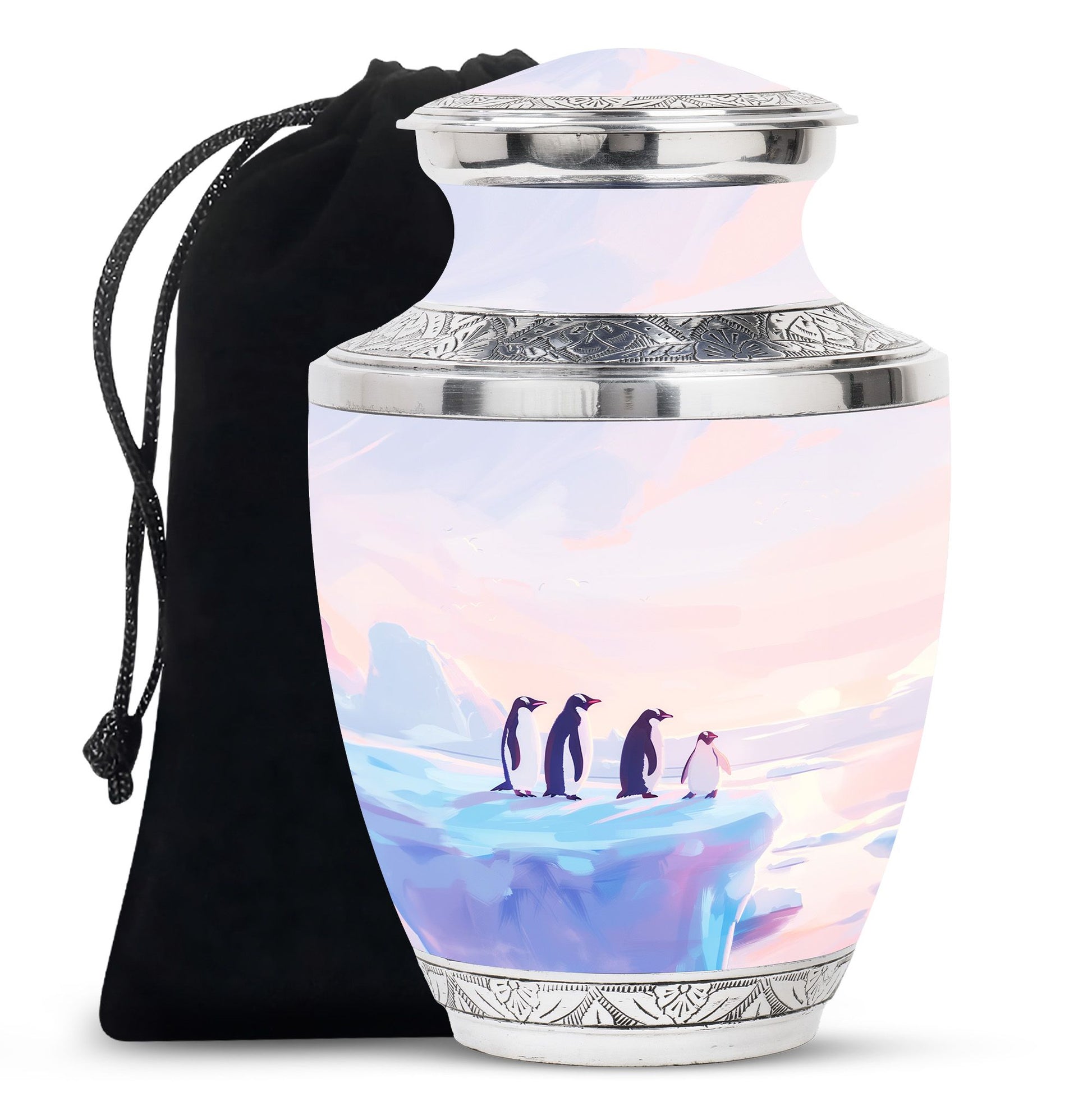Penguin Theme Large Urn 10 Inch