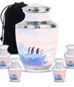 Penguin Theme Large Urn With 4 Keepsake Urn