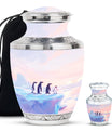 Penguin Theme Large Urn With 1 Keepsake Urn