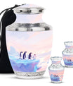 Penguin Theme Large Urn With 2 Keepsake Urn