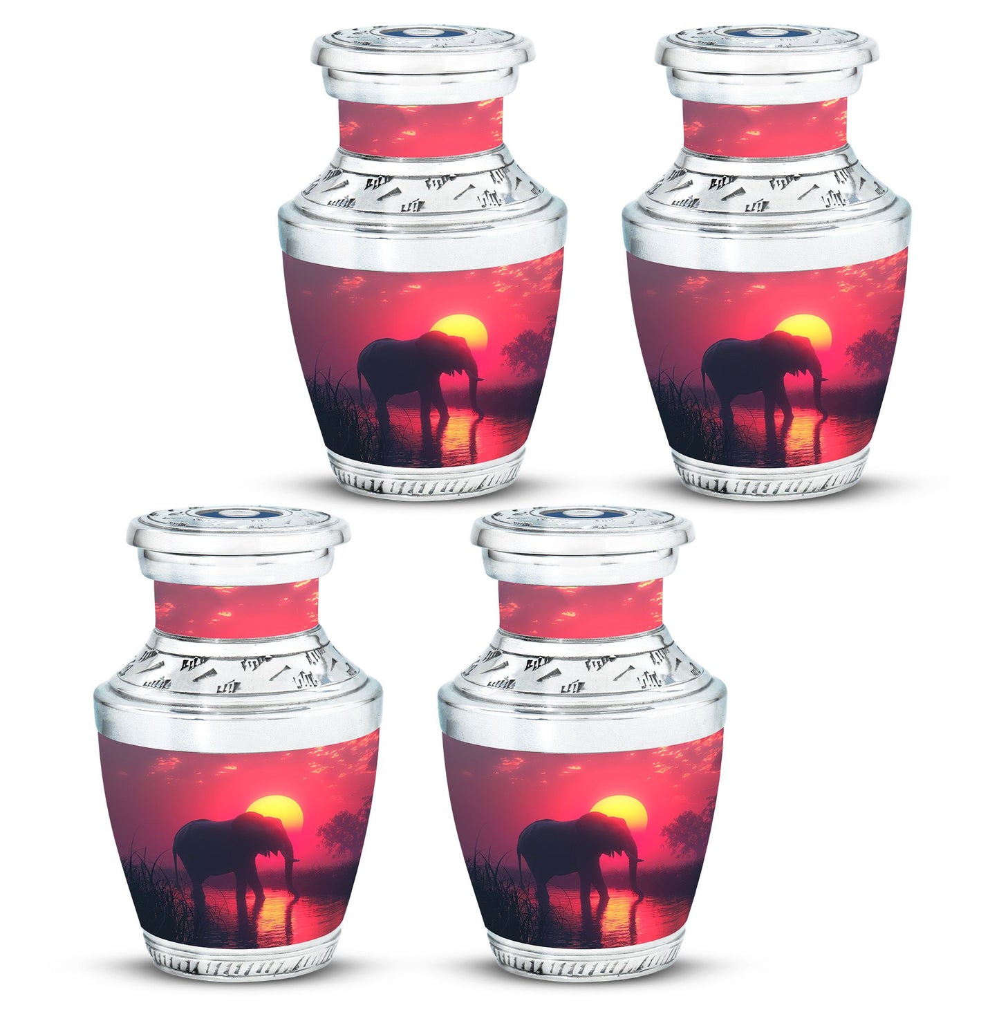 Elephant Theme 3 Inch Keepsake Pack of 4