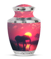 Elephant Theme Large Urn 10 Inch