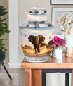 Elephant Theme Large Urn With 1 Keepsake Urn