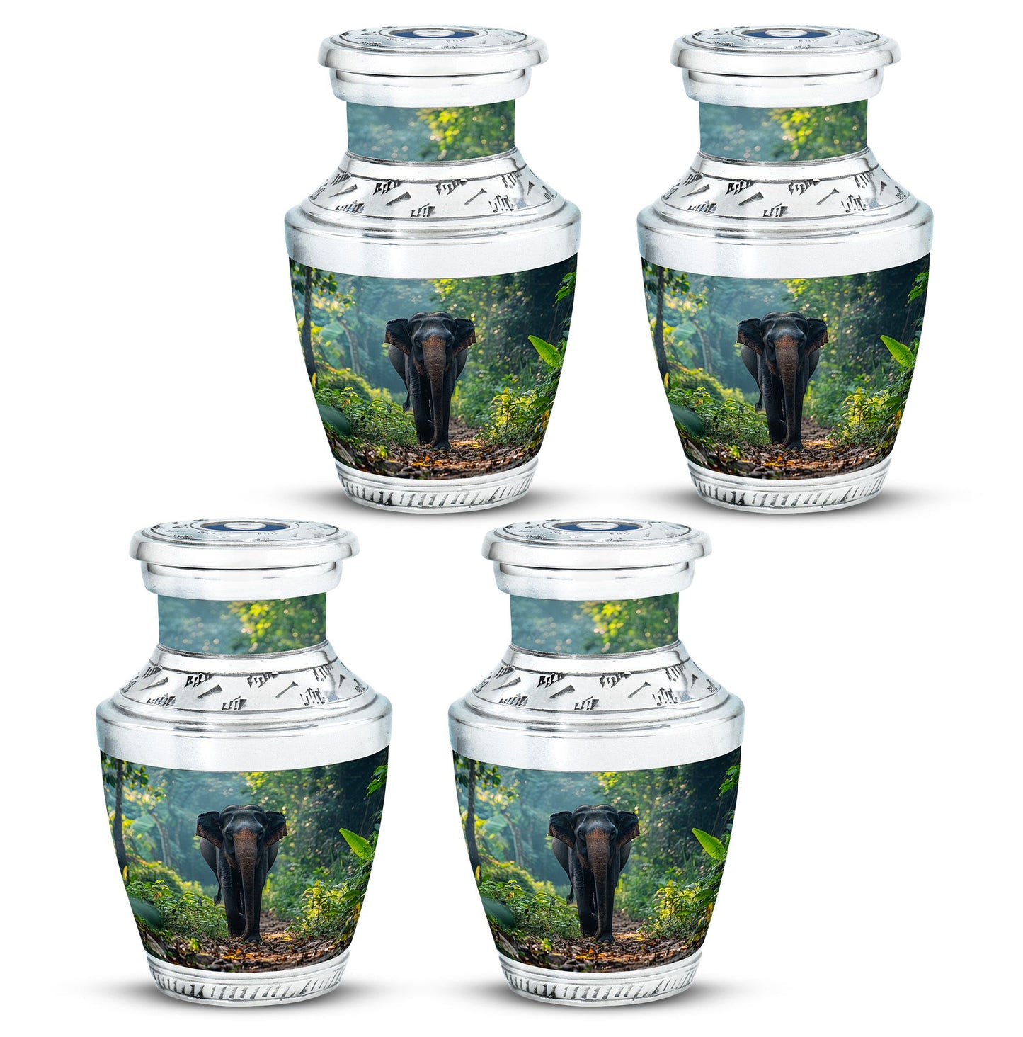 Elephant Theme 3 Inch Keepsake Pack of 4