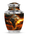 Elephant Theme Large Urn 10 Inch
