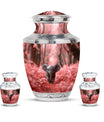 Elephant Theme Large Urn With 2 Keepsake Urn