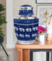 Elephant Family Theme Large Urn With 1 Keepsake Urn