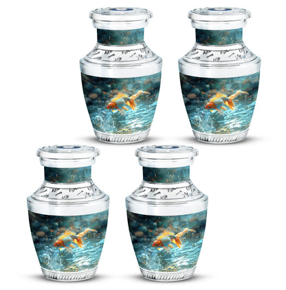 Gold Fish Theme 3 Inch Keepsake Pack of 4