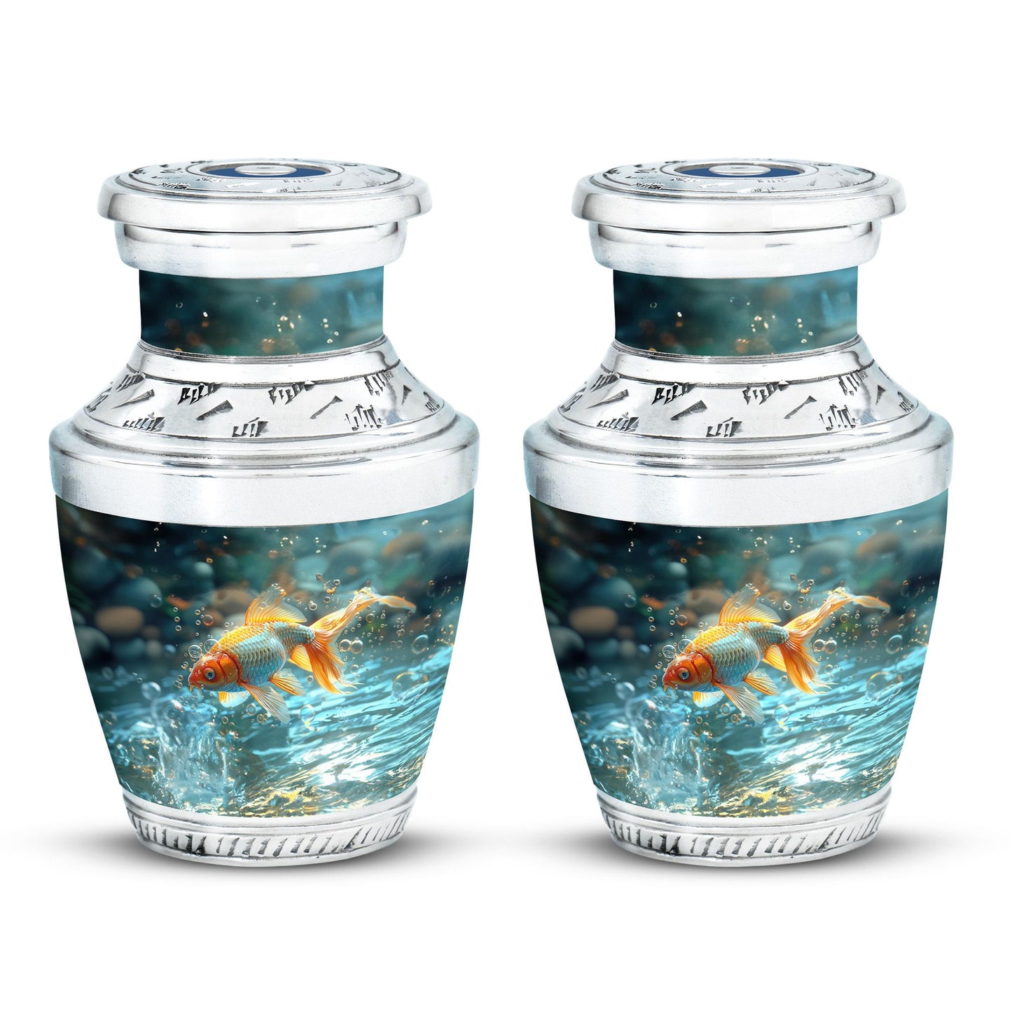 Gold Fish Theme 3 Inch Keepsake Pack of 2