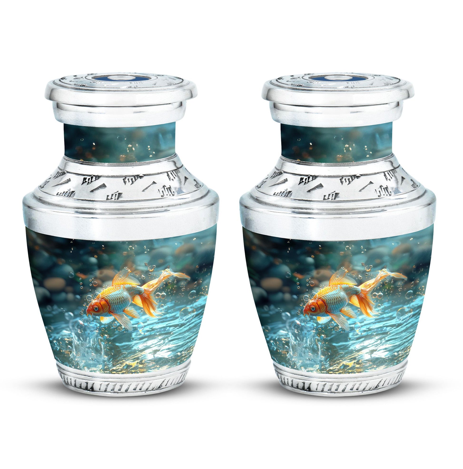 Gold Fish Theme 3 Inch Keepsake Pack of 2