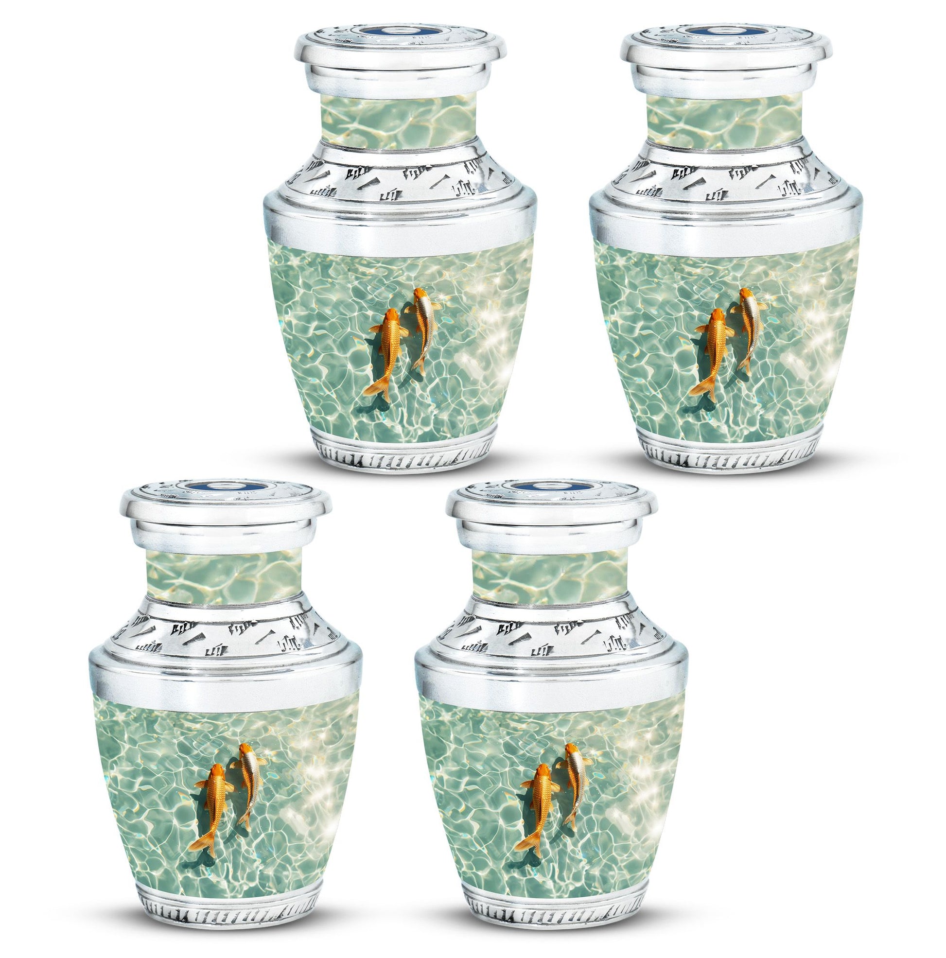 Gold Fish Theme 3 Inch Keepsake Pack of 4