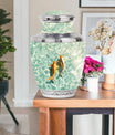 Gold Fish Theme Large Urn With 1 Keepsake Urn