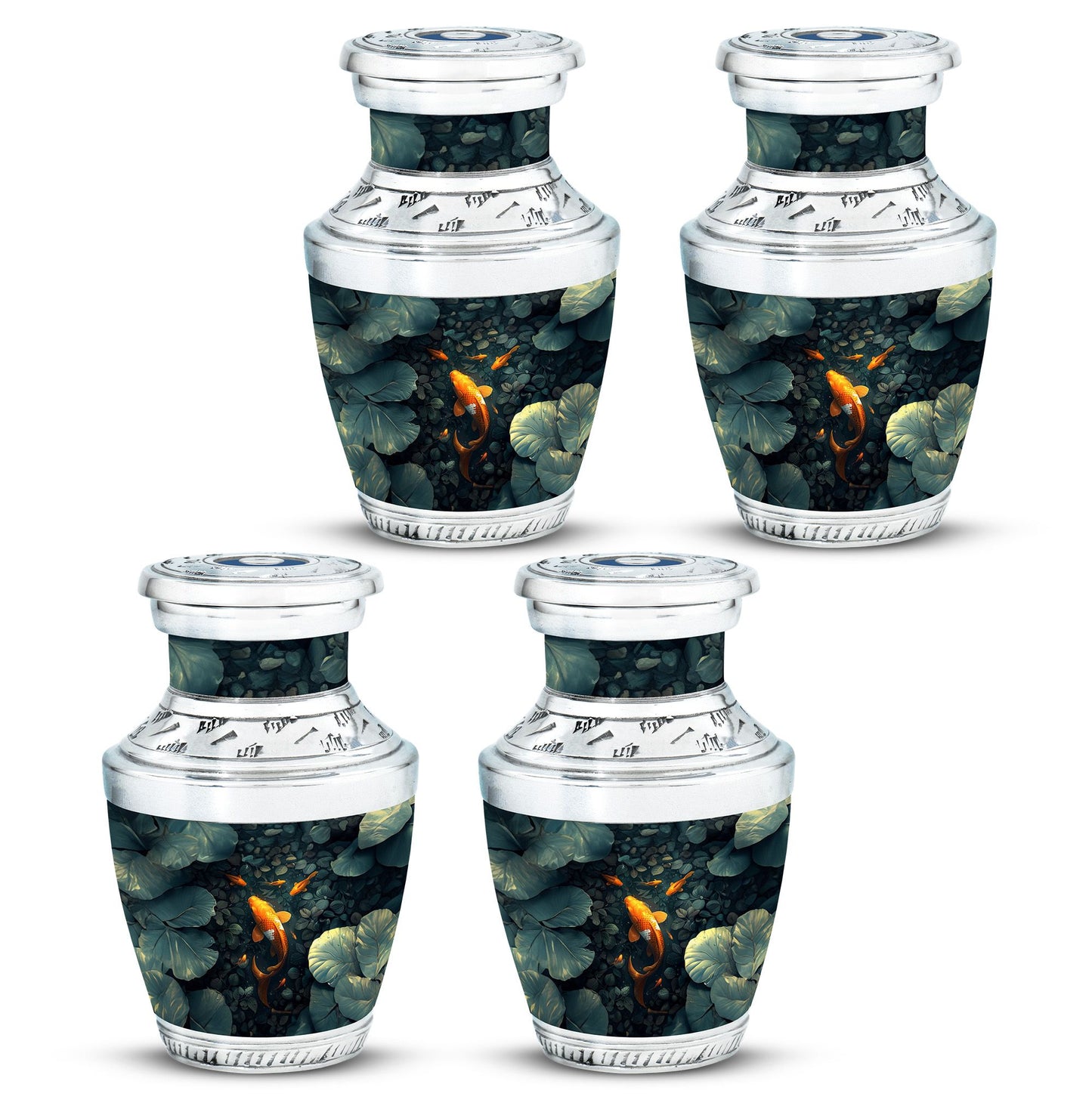 Gold Fish Theme 3 Inch Keepsake Pack of 4