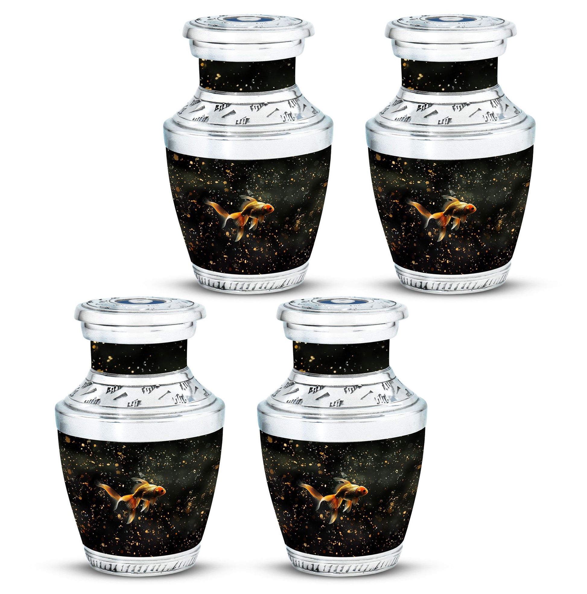 Gold Fish Theme 3 Inch Keepsake Pack of 4