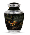 Gold Fish Theme Large Urn 10 Inch