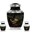 Gold Fish Theme Large Urn With 2 Keepsake Urn