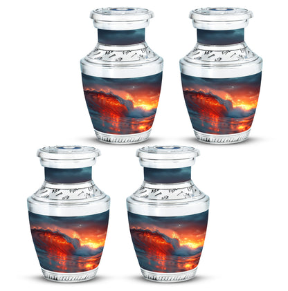 Ocean Waves Theme 3 Inch Keepsake Pack of 4