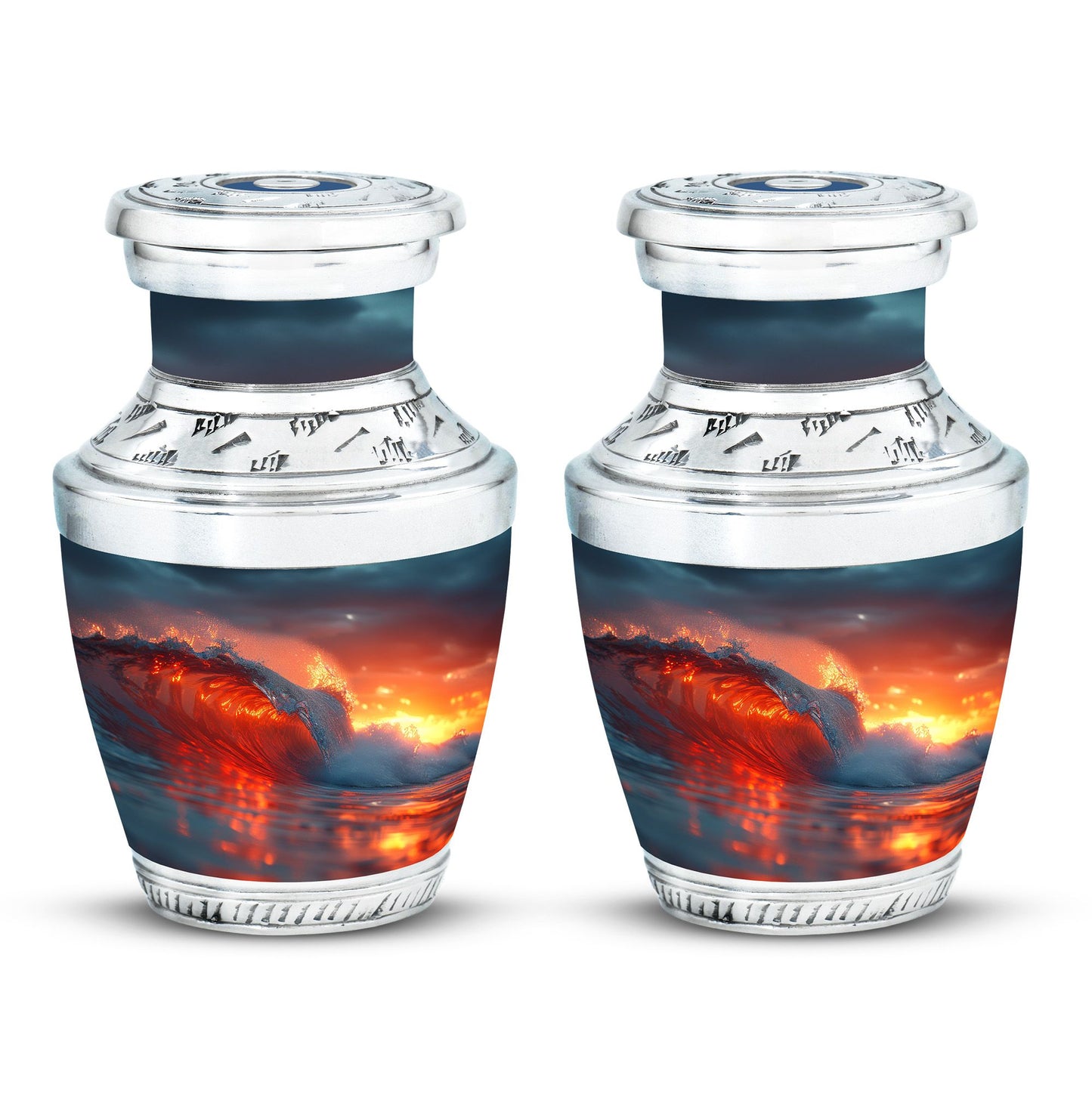 Ocean Waves Theme 3 Inch Keepsake Pack of 2