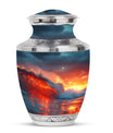 Ocean Waves Theme Large Urn 10 Inch