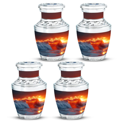 Ocean Waves Theme 3 Inch Keepsake Pack of 4