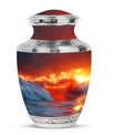 Ocean Waves Theme Large Urn 10 Inch