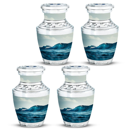 Ocean Waves Theme 3 Inch Keepsake Pack of 4