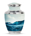 Ocean Waves Theme Large Urn 10 Inch