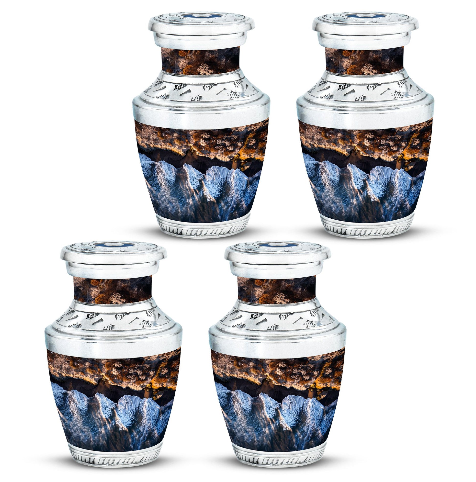 Ocean Waves Theme 3 Inch Keepsake Pack of 4