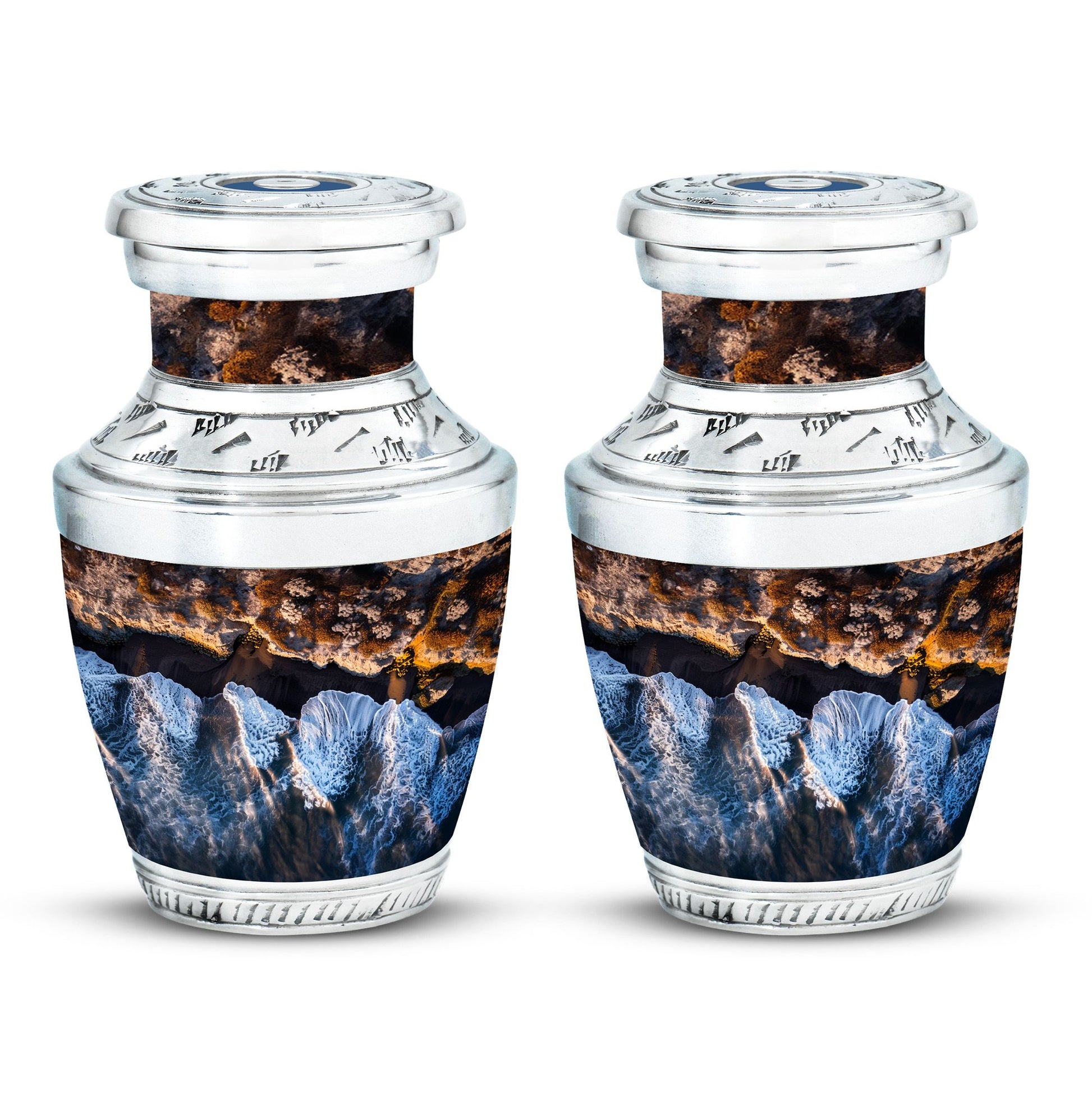 Ocean Waves Theme 3 Inch Keepsake Pack of 2