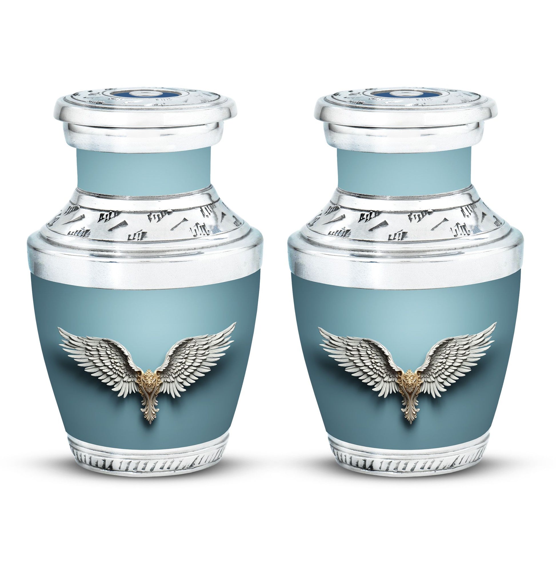 Wings Blue Theme 3 Inch Keepsake Pack of 2