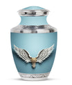 Wings Blue Theme Large Urn 10 Inch