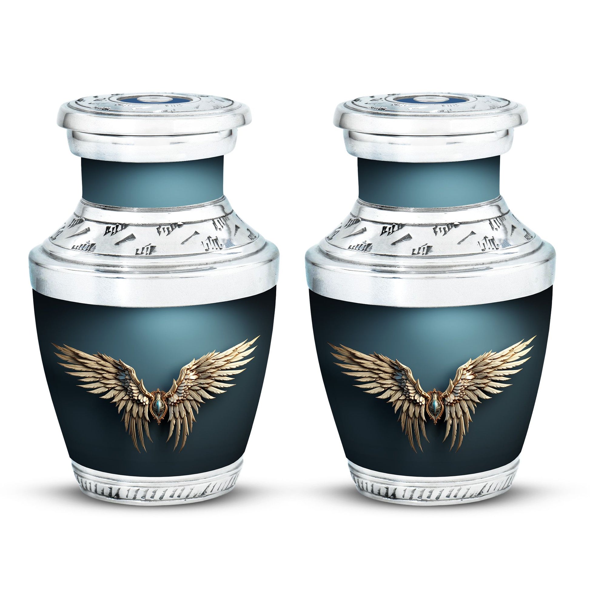 Wings Blue Theme 3 Inch Keepsake Pack of 2