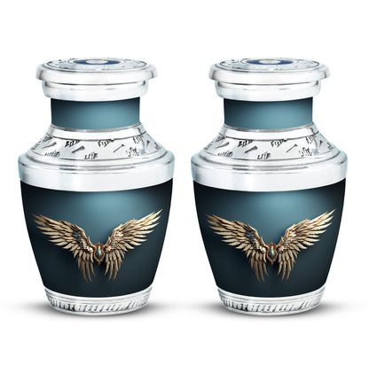 Wings Blue Theme 3 Inch Keepsake Pack of 2