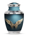 Wings Blue Theme Large Urn 10 Inch