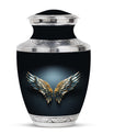 Wings Blue Theme Large Urn 10 Inch