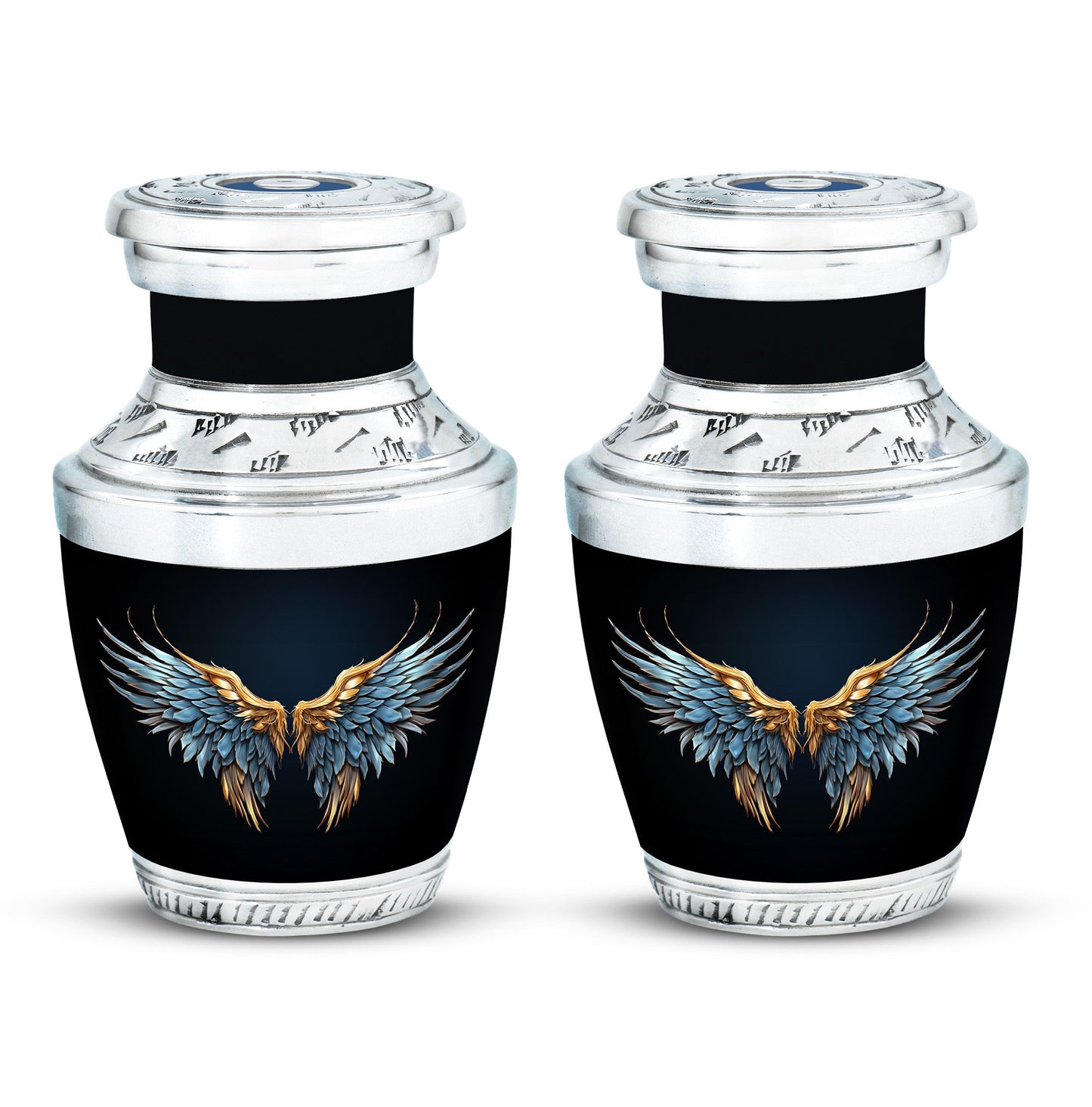 Wings Blue Theme 3 Inch Keepsake Pack of 2